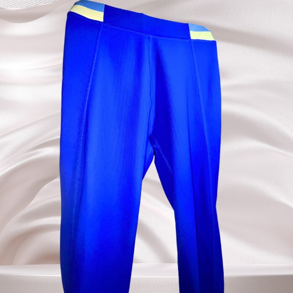 Wilo The Label Royal Blue Ribbed Leggings Size Small